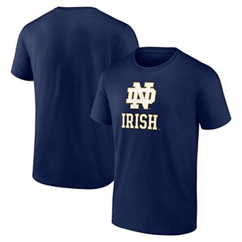 Men's Logo Athletic Navy Notre Dame Fighting Irish Primary Logo T-Shirt