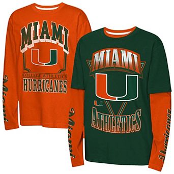 Preschool Outerstuff Green/Orange Miami Hurricanes The Mix 2.0 3-in-1 Combo T-Shirt
