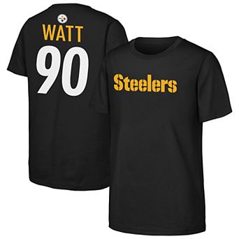 Youth Outerstuff T.J. Watt Black Pittsburgh Steelers Name & Number T-Shirt