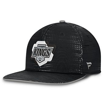 Men's Fanatics Black Los Angeles Kings Authentic Pro Rink Square Visor Snapback Hat