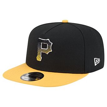 Men's New Era Black/Gold Pittsburgh Pirates Chenille Gradient A-Frame 9FIFTY Snapback Hat
