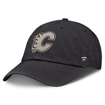 Men's Fanatics Charcoal Calgary Flames Road Phantom Washed Adjustable Hat