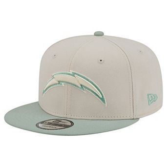 Men's New Era Cream/Light Green Los Angeles Chargers Color Pack Two-Tone 9FIFTY Snapback Hat