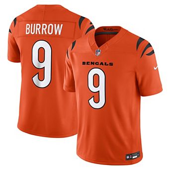 Men's Nike Joe Burrow Orange Cincinnati Bengals Alternate Vapor F.U.S.E. Stitched Limited Jersey