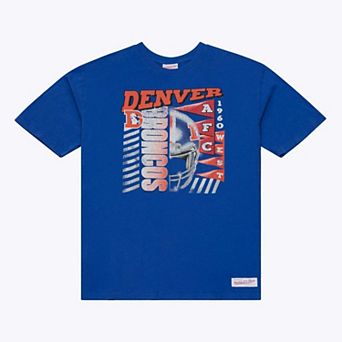 Men's Mitchell & Ness Royal Denver Broncos Core Essentials Street Graphic Short Sleeve T-Shirt