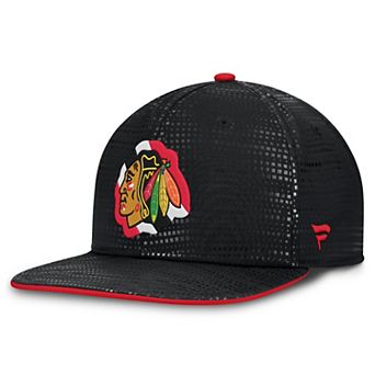 Men's Fanatics Black Chicago Blackhawks Authentic Pro Rink Square Visor Snapback Hat