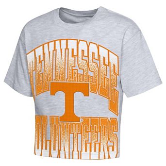 Girls Youth Outerstuff Heather Gray Tennessee Volunteers Big Team Energy Cropped Boxy T-Shirt
