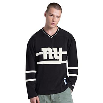 Men's Starter Black/White New York Giants Lineup Long Sleeve T-Shirt