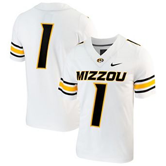 Men's Nike #1 White Missouri Tigers Replica Football Jersey