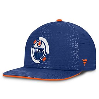 Men's Fanatics Royal Edmonton Oilers Authentic Pro Rink Square Visor Snapback Hat