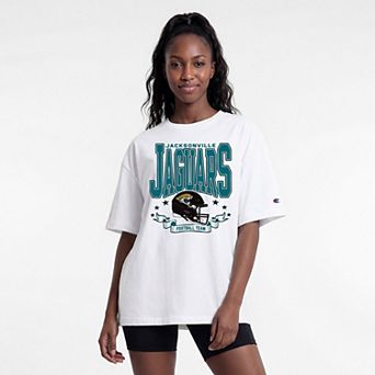 Women's Champion White Jacksonville Jaguars Oversized T-Shirt