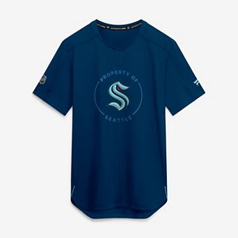 Men's Fanatics Deep Sea Blue Seattle Kraken Authentic Pro Train Performance T-Shirt