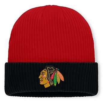 Men's Fanatics Red Chicago Blackhawks Authentic Pro Rink Cuffed Knit Hat