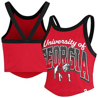 Women's '47 Red Georgia Bulldogs Shimmer Shadow Sporty Tank Top