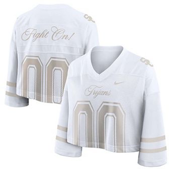 Women's Nike White USC Trojans Oversized Neutral Stance Collection Cropped Jersey