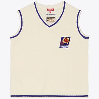 Women's Mitchell & Ness Cream Phoenix Suns Retro Roots Sweater Vest