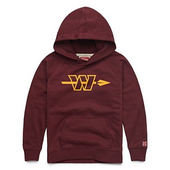 Youth Homage Burgundy Washington Commanders Alternate Logo Tri-Blend Hoodie