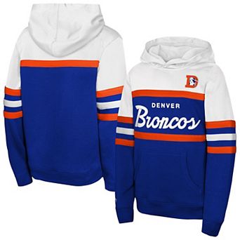 Youth Mitchell & Ness Royal Denver Broncos Throwback Head Coach Hoodie