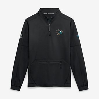 Men's Fanatics Black San Jose Sharks Authentic Pro Rink Fleece Quarter-Zip Pullover