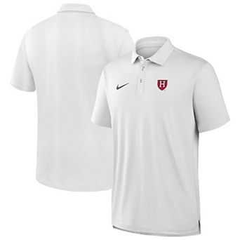 Men's Nike White Harvard Crimson 2026 Sideline Polo