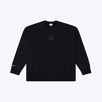 Men's Mitchell & Ness Black Denver Broncos Core Essentials Micro Logo Fleece Sweatshirt
