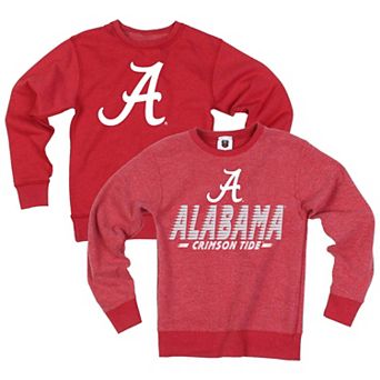 Youth Wes & Willy Crimson Alabama Crimson Tide Reversible Sweatshirt
