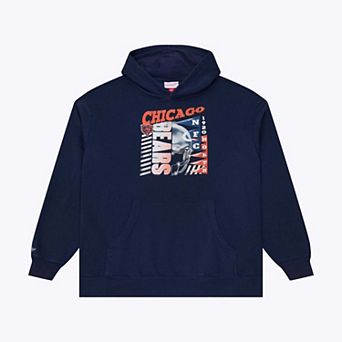 Men's Mitchell & Ness Navy Chicago Bears Core Essentials Street Graphic Fleece Hoodie