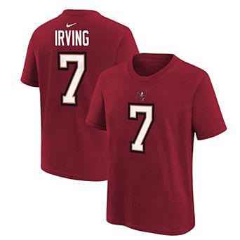 Youth Nike Bucky Irving Red Tampa Bay Buccaneers Player Name & Number T-Shirt