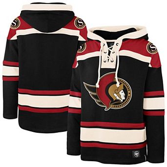 Men's '47 Black Ottawa Senators Superior Lacer Hoodie