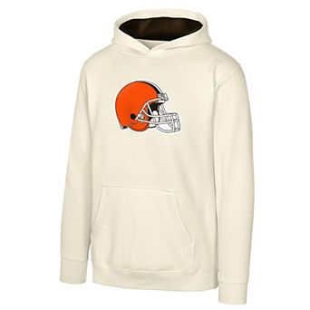 Youth Outerstuff Natural Cleveland Browns Prime Pullover Hoodie