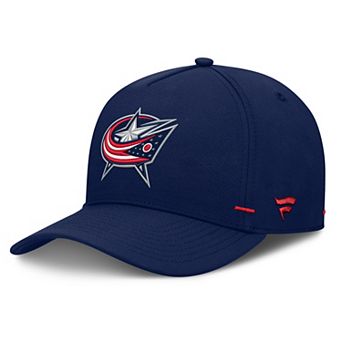Men's Fanatics Navy Columbus Blue Jackets Authentic Pro Rink Bar Tacks A-Frame Adjustable Hat