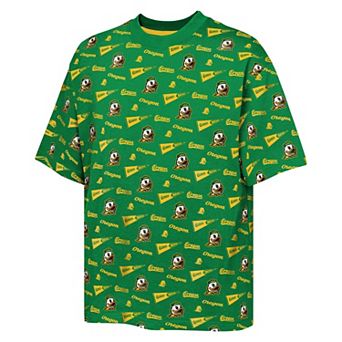 Youth Outerstuff Green Oregon Ducks Scramble All Over Print T-Shirt