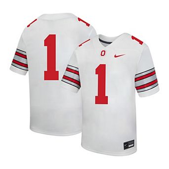 Youth Nike #1 White Ohio State Buckeyes Replica Football Jersey