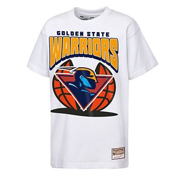 Youth Mitchell & Ness White Golden State Warriors Mascot Mania T-Shirt