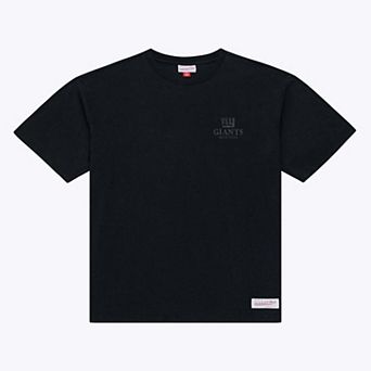 Men's Mitchell & Ness Black New York Giants Core Essentials Micro Logo T-Shirt