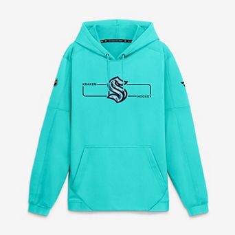 Men's Fanatics Light Blue Seattle Kraken Authentic Pro Rink Fleece Pullover Hoodie