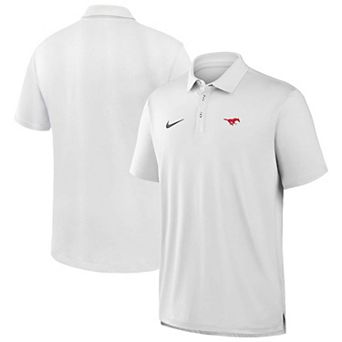 Men's Nike White SMU Mustangs 2026 Sideline Polo