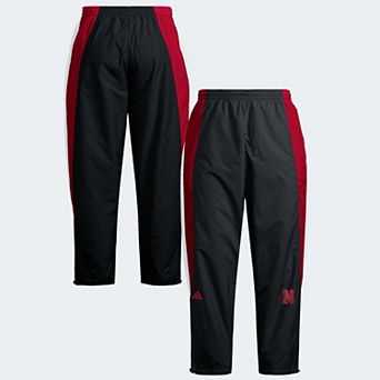 Men's adidas Black Nebraska Huskers Our Red Burns Brighter Track Pants