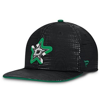 Men's Fanatics Black Dallas Stars Authentic Pro Rink Square Visor Snapback Hat