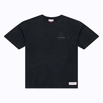 Men's Mitchell & Ness Black Los Angeles Rams Core Essentials Micro Logo T-Shirt
