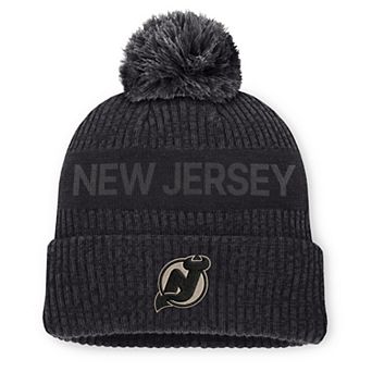 Men's Fanatics Charcoal New Jersey Devils Road Phantom Cuffed Knit Hat with Pom