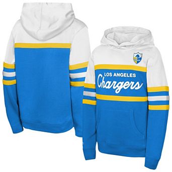 Youth Mitchell & Ness Powder Blue Los Angeles Chargers Head Coach Hoodie