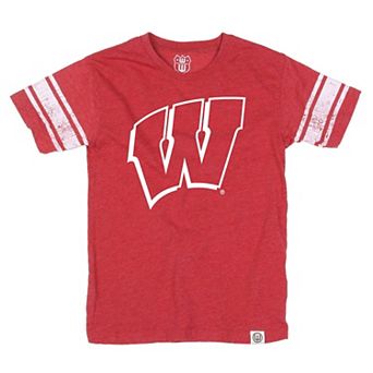 Youth Wes & Willy Red Wisconsin Badgers Football Jersey T-Shirt