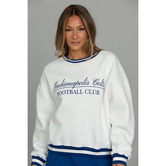 Women's Cream Indianapolis Colts x Gold Hinge Football Club Sweatshirt