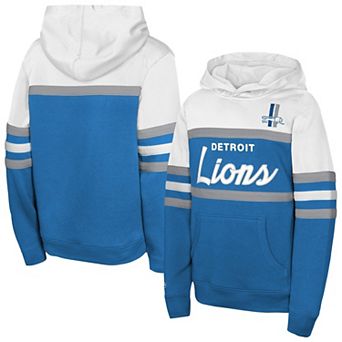Youth Mitchell & Ness Blue Detroit Lions Head Coach Hoodie
