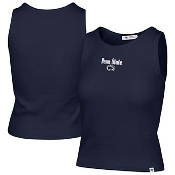 Women's '47 Navy Penn State Nittany Lions Straight Cut Baby Rib Tank Top