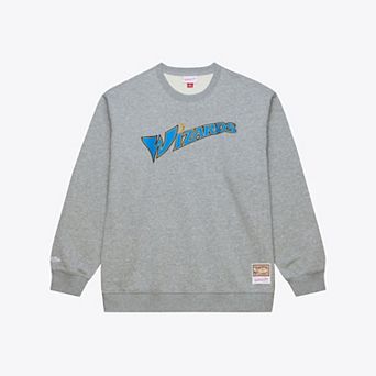 Men's Mitchell & Ness Heather Gray Washington Wizards Walk-Off Fleece Sweatshirt