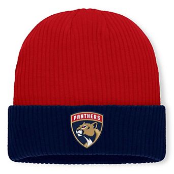 Men's Fanatics Red Florida Panthers Authentic Pro Rink Cuffed Knit Hat
