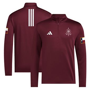 Men's adidas Maroon Texas A&M Aggies Honor & Support Quarter-Zip Pullover