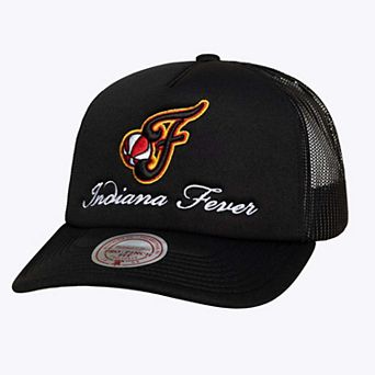 Unisex Mitchell & Ness Black Indiana Fever Script Pro Pinch Adjustable Trucker Hat